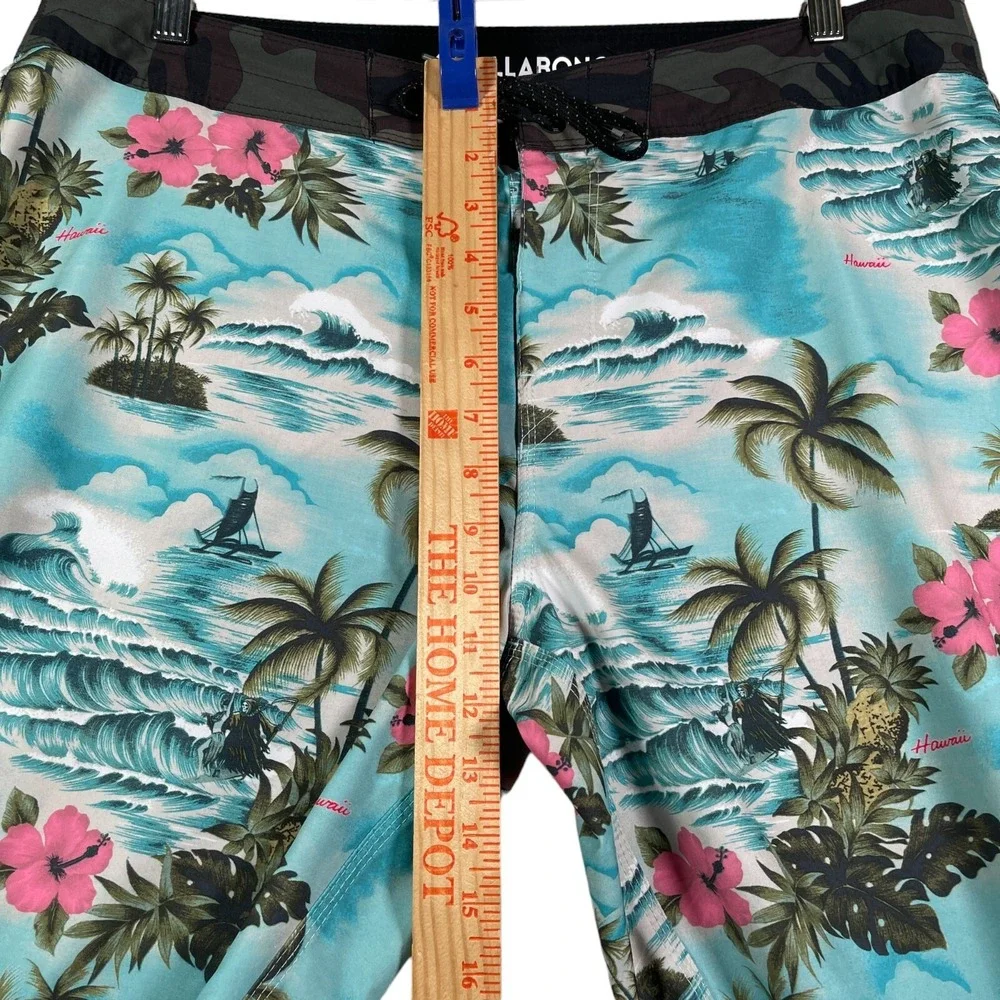 Billabong Mens Board Shorts 36 Blue Sundays Airlite Recycler Hawaiian Surf Swim